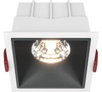 Встраиваемый светильник MAYTONI alfa led led 15w алюминий и пластик бело-черный DL043-01-15W3K-D-SQ-WB