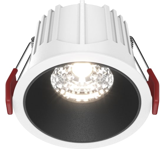 Встраиваемый светильник MAYTONI alfa led led 15w алюминий и пластик бело-черный DL043-01-15W4K-RD-WB 1