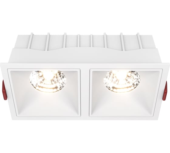 Встраиваемый светильник MAYTONI alfa led led 30w алюминий и пластик белый DL043-02-15W3K-SQ-W 1