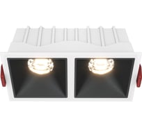 Встраиваемый светильник MAYTONI alfa led led 20w алюминий и пластик бело-черный DL043-02-10W3K-SQ-WB