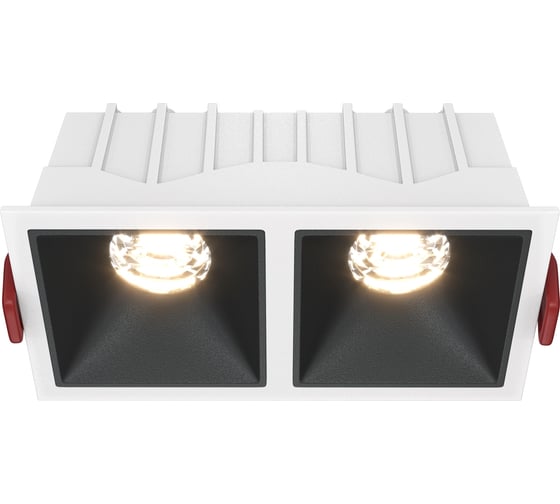 Встраиваемый светильник MAYTONI alfa led led 20w алюминий и пластик бело-черный DL043-02-10W3K-SQ-WB 1