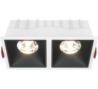 Встраиваемый светильник MAYTONI alfa led led 30w алюминий и пластик бело-черный DL043-02-15W3K-SQ-WB