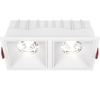 Встраиваемый светильник MAYTONI alfa led led 30w алюминий и пластик белый DL043-02-15W4K-SQ-W