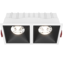 Встраиваемый светильник MAYTONI alfa led led 30w алюминий и пластик бело-черный DL043-02-15W4K-SQ-WB