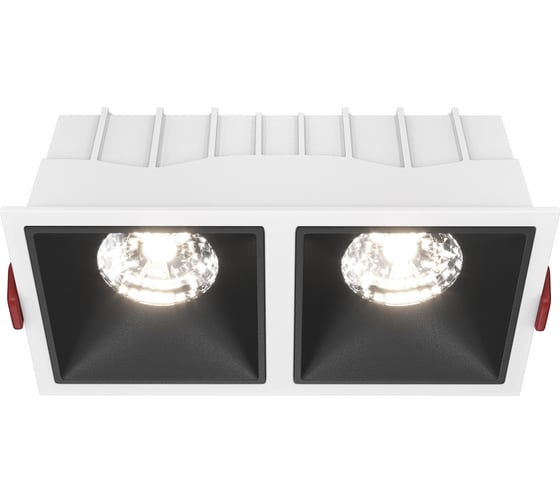 Встраиваемый светильник MAYTONI alfa led led 30w алюминий и пластик бело-черный DL043-02-15W4K-SQ-WB 1