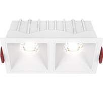 Встраиваемый светильник MAYTONI alfa led led 20w алюминий и пластик белый DL043-02-10W4K-SQ-W