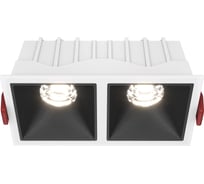 Встраиваемый светильник MAYTONI alfa led led 20w алюминий и пластик бело-черный DL043-02-10W4K-SQ-WB