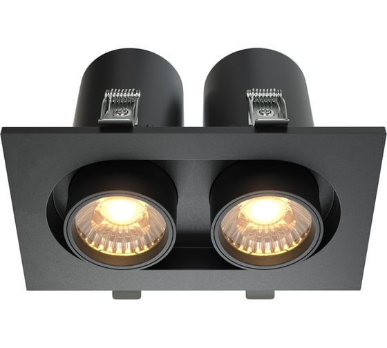 Встраиваемый светильник MAYTONI hidden led 20w алюминий и пластик черный DL045-02-10W3K-B