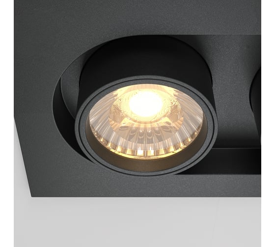 Встраиваемый светильник MAYTONI hidden led 20w алюминий и пластик черный DL045-02-10W3K-B
