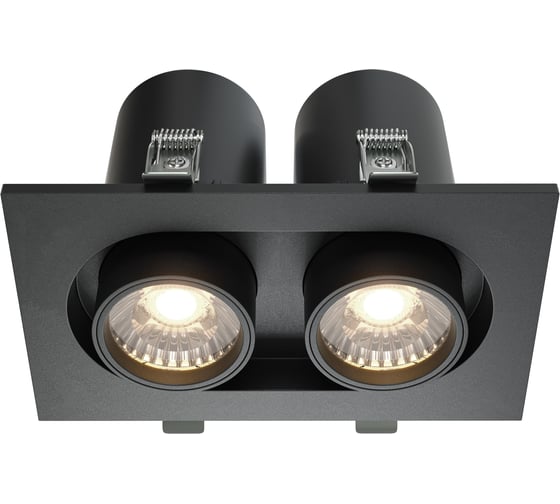 Встраиваемый светильник MAYTONI hidden led 20w алюминий и пластик черный DL045-02-10W4K-B 1