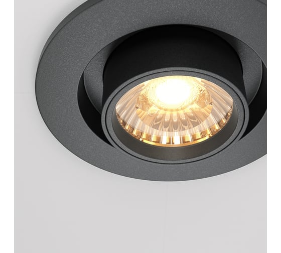Встраиваемый светильник MAYTONI hidden led 10w алюминий и пластик черный DL045-01-10W3K-B