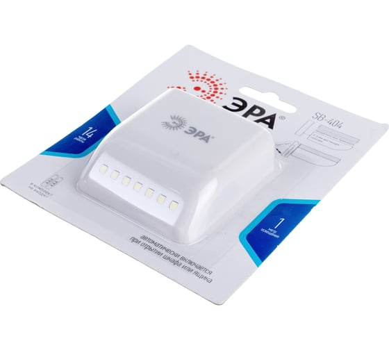 Светодиодный фонарь подсветка ЭРА SB404 в шкаф сенсорный на батарейках 7SMD LED Б0042658