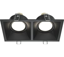 Встраиваемый светильник MAYTONI dot 2хgu10x50w алюминий черный DL029-2-02B