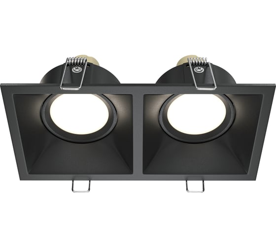 Встраиваемый светильник MAYTONI dot 2хgu10x50w алюминий черный DL029-2-02B