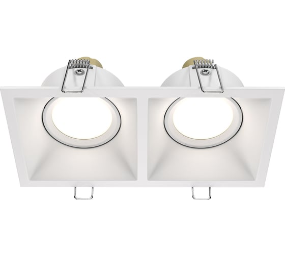 Встраиваемый светильник MAYTONI dot 2хgu10x50w алюминий белый DL029-2-02W 1