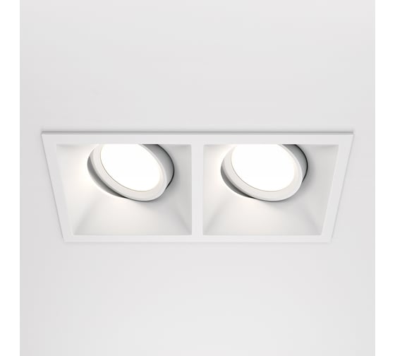 Встраиваемый светильник MAYTONI dot 2хgu10x50w алюминий белый DL029-2-02W