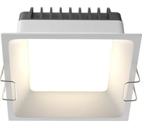 Встраиваемый светильник MAYTONI okno led 12w алюминий и пластик белый DL056-12W3-4-6K-W