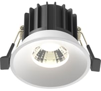 Встраиваемый светильник MAYTONI round led 12w алюминий белый DL058-12W4K-W