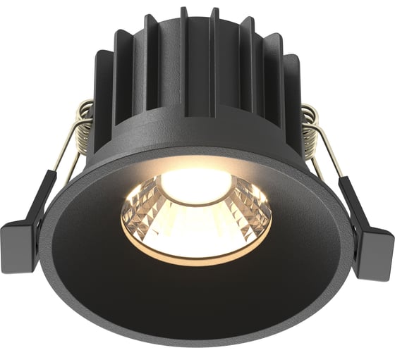 Встраиваемый светильник MAYTONI round led 12w алюминий черный DL058-12W3K-B