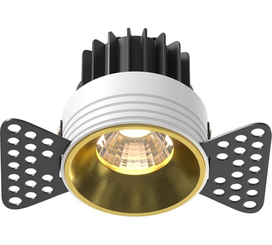 Встраиваемый светильник MAYTONI round led 7w алюминий латунь DL058-7W3K-TRS-BS