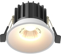Встраиваемый светильник MAYTONI round led 12w алюминий белый DL058-12W3K-W