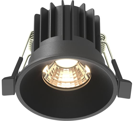 Встраиваемый светильник MAYTONI round led 7w алюминий черный DL058-7W3K-B