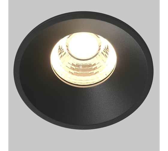 Встраиваемый светильник MAYTONI round led 7w алюминий черный DL058-7W3K-B