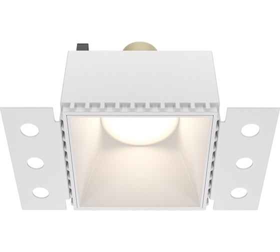 Встраиваемый светильник MAYTONI share 1хgu10x20w алюминий и пластик белый DL051-01-GU10-SQ-W 1