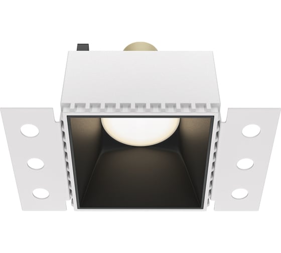 Встраиваемый светильник MAYTONI share 1хgu10x20w алюминий и пластик черный DL051-01-GU10-SQ-WB