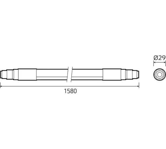 Светодиодный светильник Gauss IP65 1580x29x29 36вт 3650lm 4000к матовый 843424236