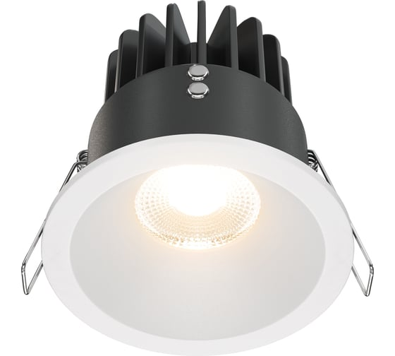 Встраиваемый светильник MAYTONI zoom led 12w алюминий белый DL034-L12W3K-D-W