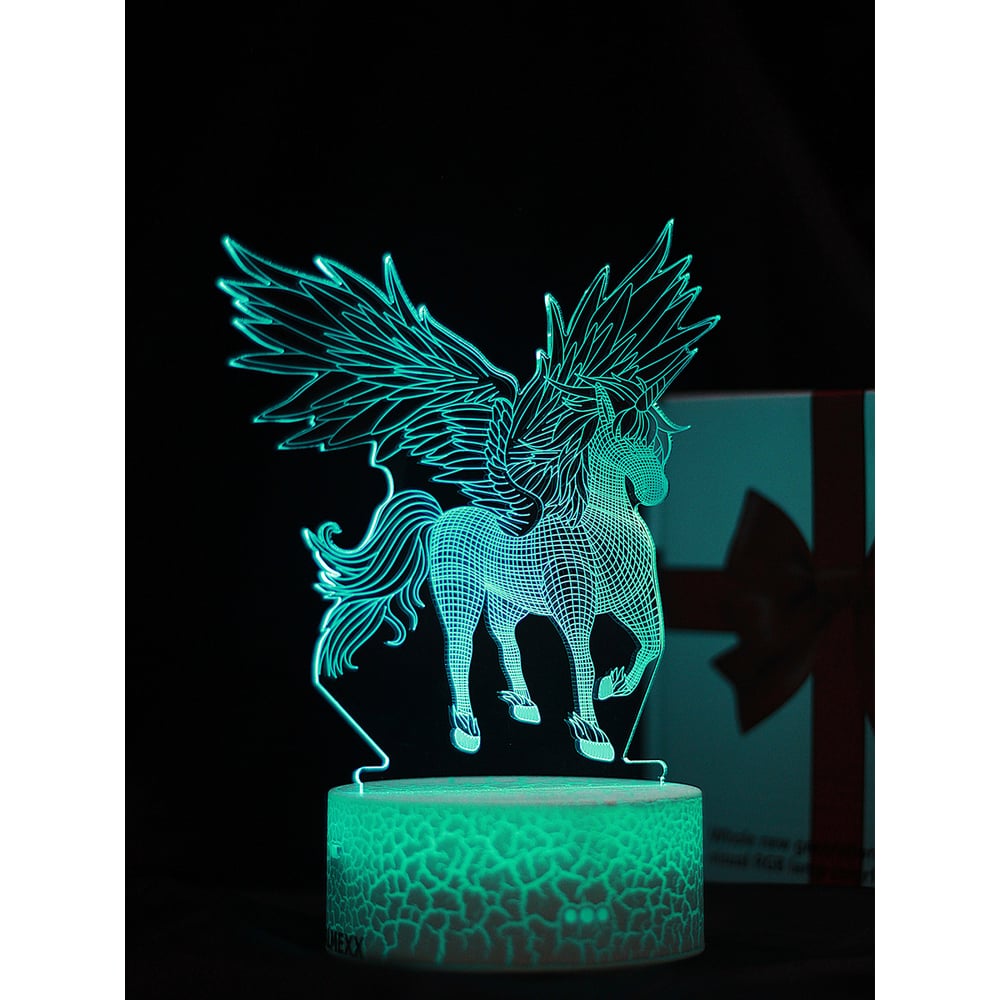 Светодиодный ночник 3d светильник PALMEXX led rgb 7 цветов (пегас)  PX/LAMP-010 - выгодная цена, отзывы, характеристики, фото - купить в Москве  и РФ