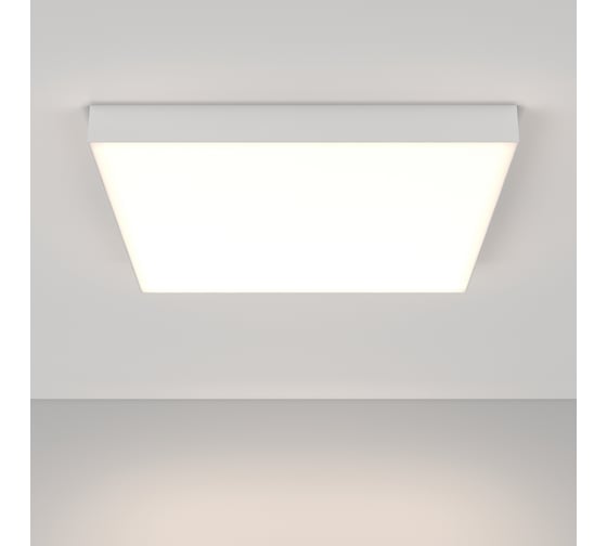 Потолочный светильник MAYTONI zon led 90w алюминий белый C032CL-90W4K-SQ-W