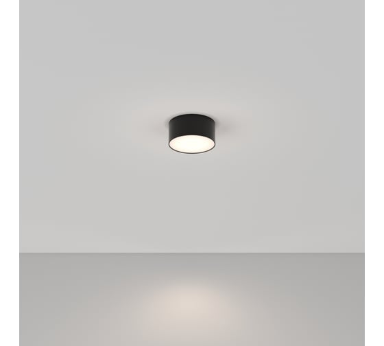 Потолочный светильник MAYTONI zon led 12w алюминий черный C032CL-12W4K-RD-B