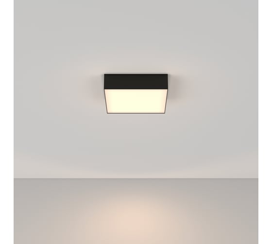 Потолочный светильник MAYTONI zon led 24w алюминий черный C032CL-24W3K-SQ-B