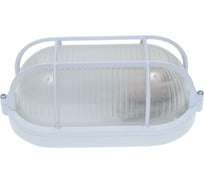 Светильник для ламп накаливания и компактных люминесцентных ламп LightStandart Round WP 60 21 01 IP54, овальный, 60 Вт, белый с решеткой (НБП 04-60-002 УХЛ1 ) IT8125
