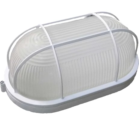 Светильник для ламп накаливания и компактных люминесцентных ламп LightStandart Round WP 60 31 01 IP54, овальный, 100 Вт, белый с решеткой (НБП 04-100-002 УХЛ1) IT8127