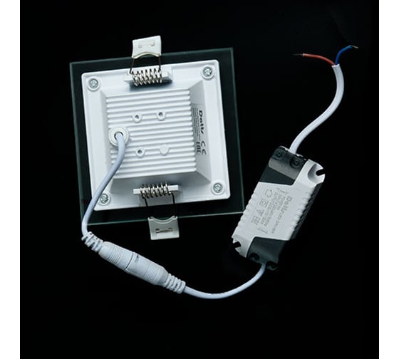 Светильник Datts со стеклом 6W 3000K, квадрат Slim Glass Panel 6W 3000K square