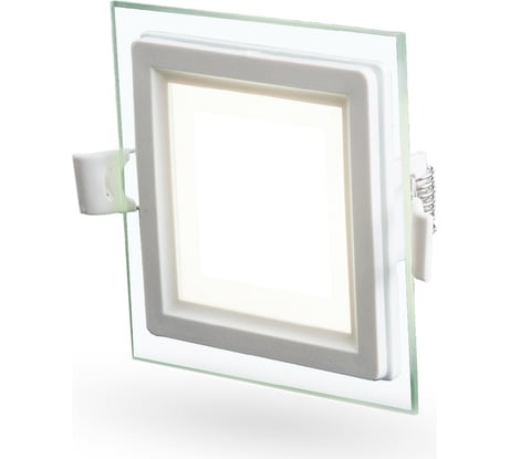 Светильник со стеклом Datts 6W 4000K, квадрат Slim Glass Panel 6W 4200K square FL-90012