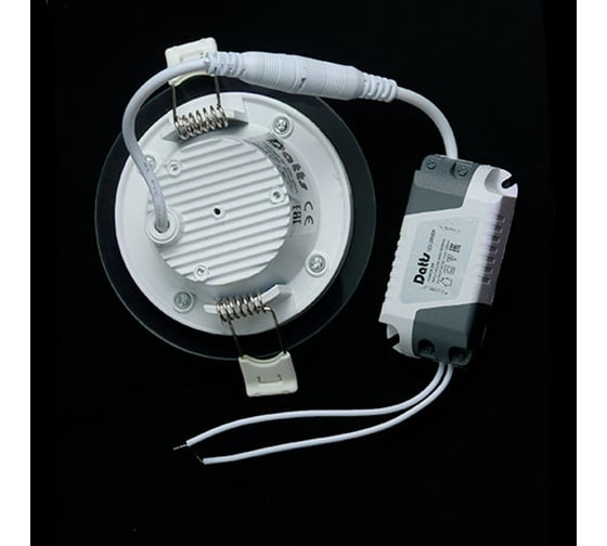 Светильник Datts со стеклом 6W 3000K, круг Slim Glass Panel 6W 3000K round