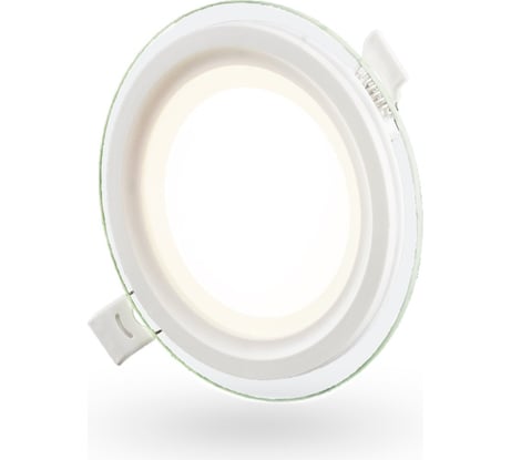 Светильник со стеклом 9W 3000K, круг Datts FL-90015