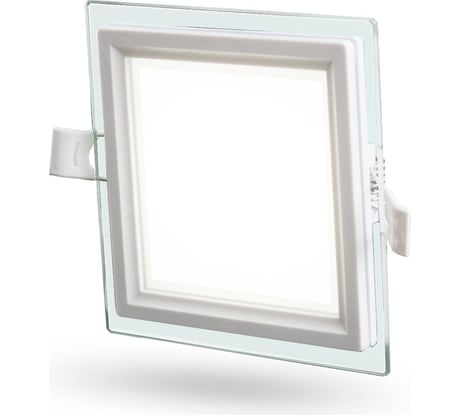 Светильник со стеклом 9W 3000K, квадрат Datts FL-90014