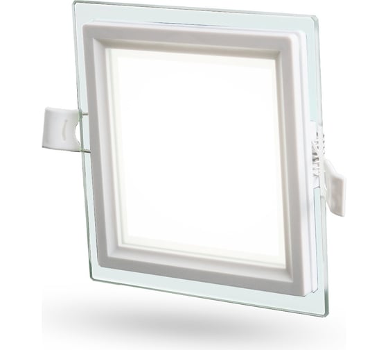 Светильник со стеклом 9W 3000K, квадрат Datts Slim Glass Panel 9W 3000K square 1