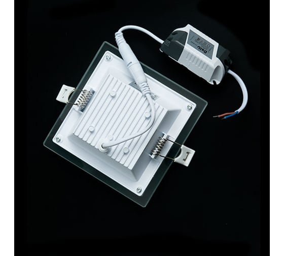 Светильник со стеклом 9W 3000K, квадрат Datts Slim Glass Panel 9W 3000K square