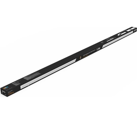 Линейный светильник Gauss LED матовый 12W 3000K 872х25х36,1000лм 130511112