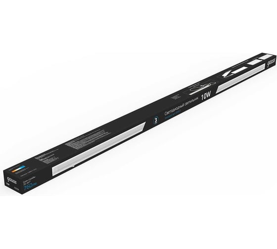 Линейный светильник Gauss LED матовый 10W 6500K 572х25х36,760лм 130511310