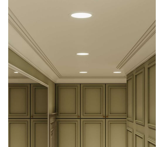 Встраиваемый светильник Gauss Slim 9W 750lm 6500K 180-265V IP20 круг, 939111309