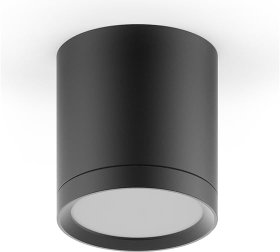 Накладной светильник с рассеивателем Gauss LED 6W черный 4100K 68х75, 420лм HD015