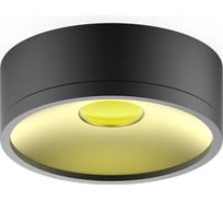 Накладной светильник Gauss LED 12W черный/золото 3000K 140х50, 770лм HD026