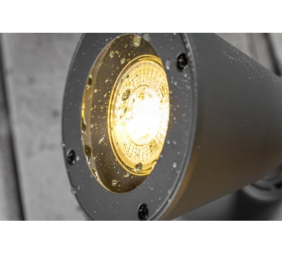 Садовый светильник GTV LUSTINO-D, GU10, MAX.20W, IP44, AC220-240V, 50-60Hz, настенный нижний светильник, графит OS-USTI0UD-30